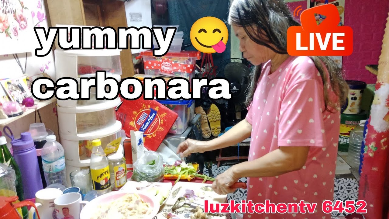 Luz Kitchen Tv is live! Yummy 😋 carbonara recipe 