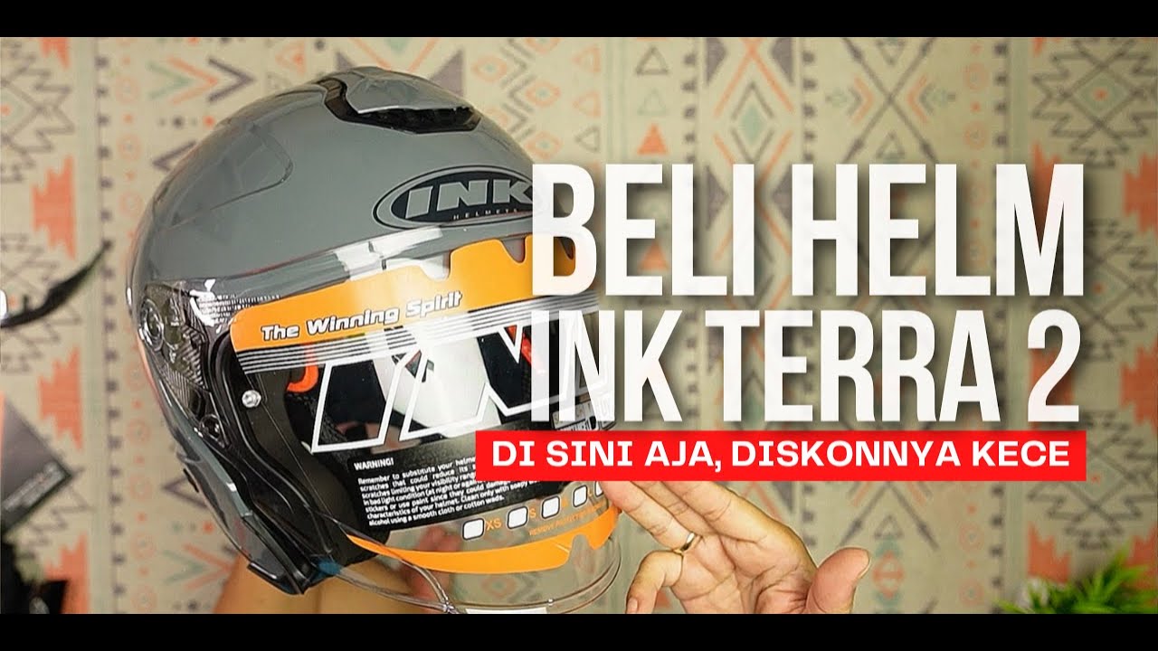 Unboxing Helm Half Face Double Visor Paling Laris Di Shopee - INK Terra 2