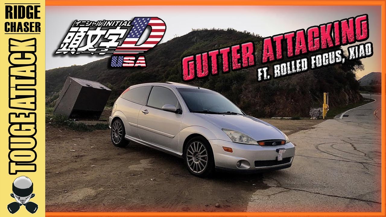 Gutter Drop Downhill Attack 峠 FRS vs Focus SVT | TOUGE BATTLE / Canyon Run