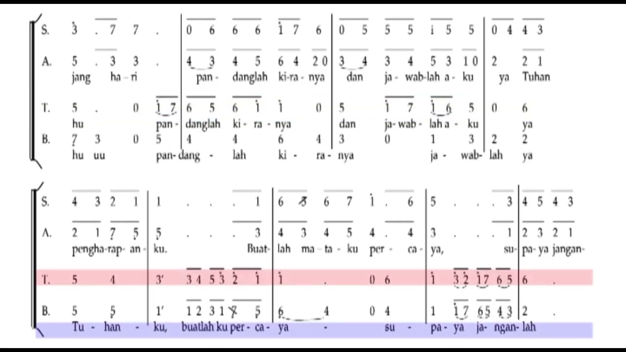 Tenor Tuhan Pengharapanku  #satbguides  #lagumisa  #lagukoor #gereja