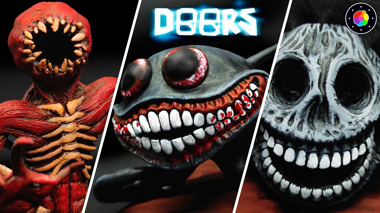 CREANDO ENTIDADES de DOORS más CREPPY y REALISTAS!! (Figure, Dupe y Rush) Plastilina | PlastiVerse