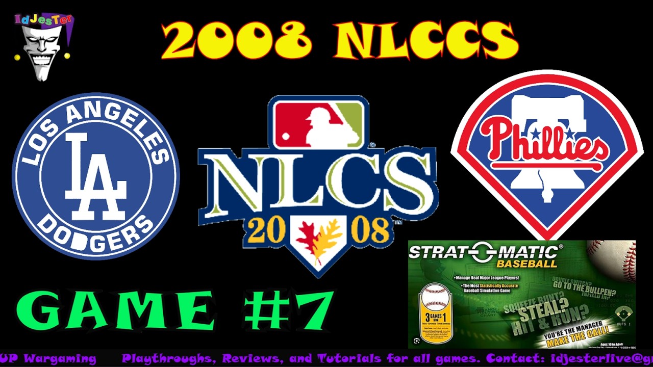 Stratomatic Baseball 2008 NLDS Game #7 LA Dogers at Philadelphia Phillies