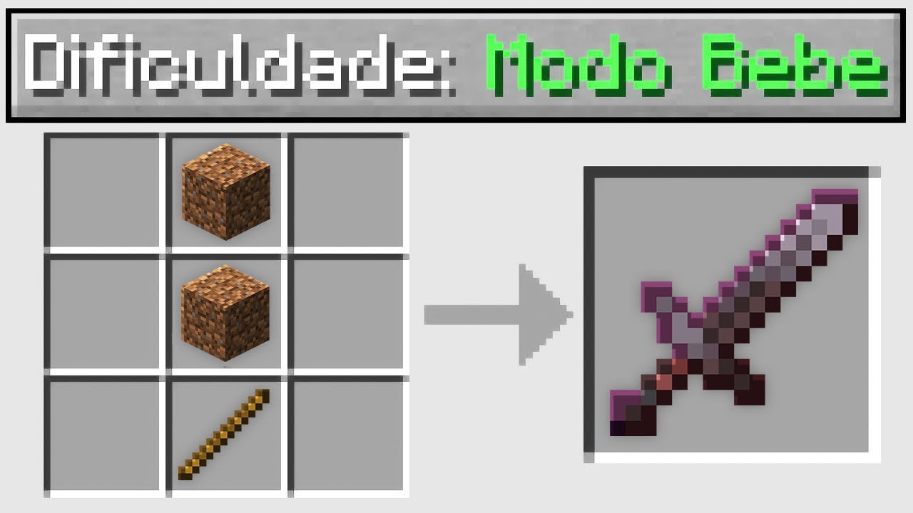 ZEREI O MINECRAFT NO MODO BEBÊ *muito fácil*