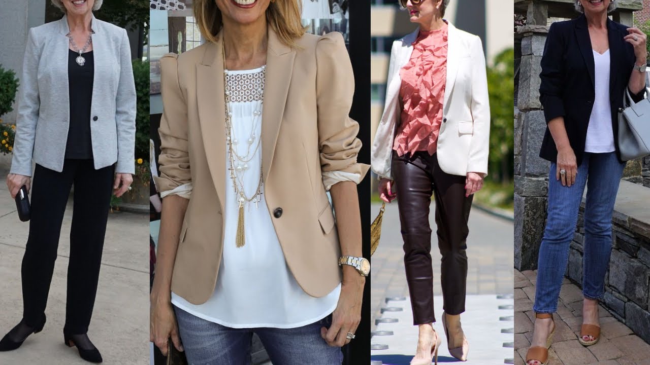 VESTIR MODERNA Y ELEGANTE/ CONJUNTOS DE ROPA PARA SEÑORAS DE +50 +60 +70 AÑOS CON BLAZER