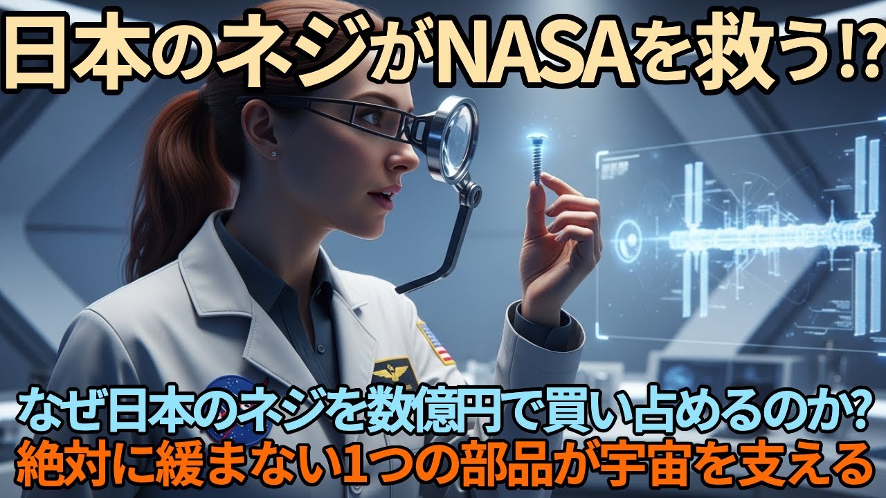 【海外の反応】なぜNASAは日本の「ネジ」を数億円で買い占めるのか？絶対に緩まない