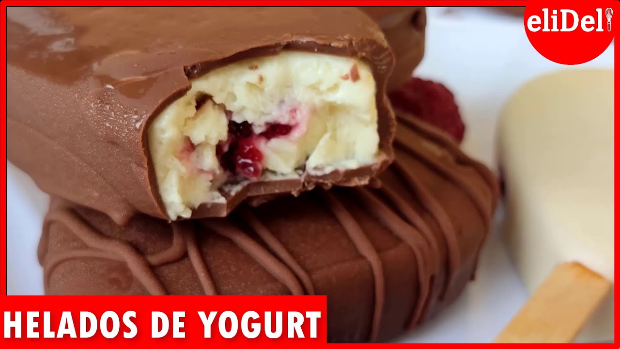 💥Helado de YOGURT cubierto de CHOCOLATE🍫