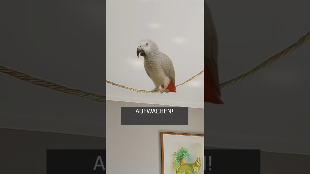 Papagei Sven: Weckruf XXL... 🦜🎵😂 #lustig #shorts #funny