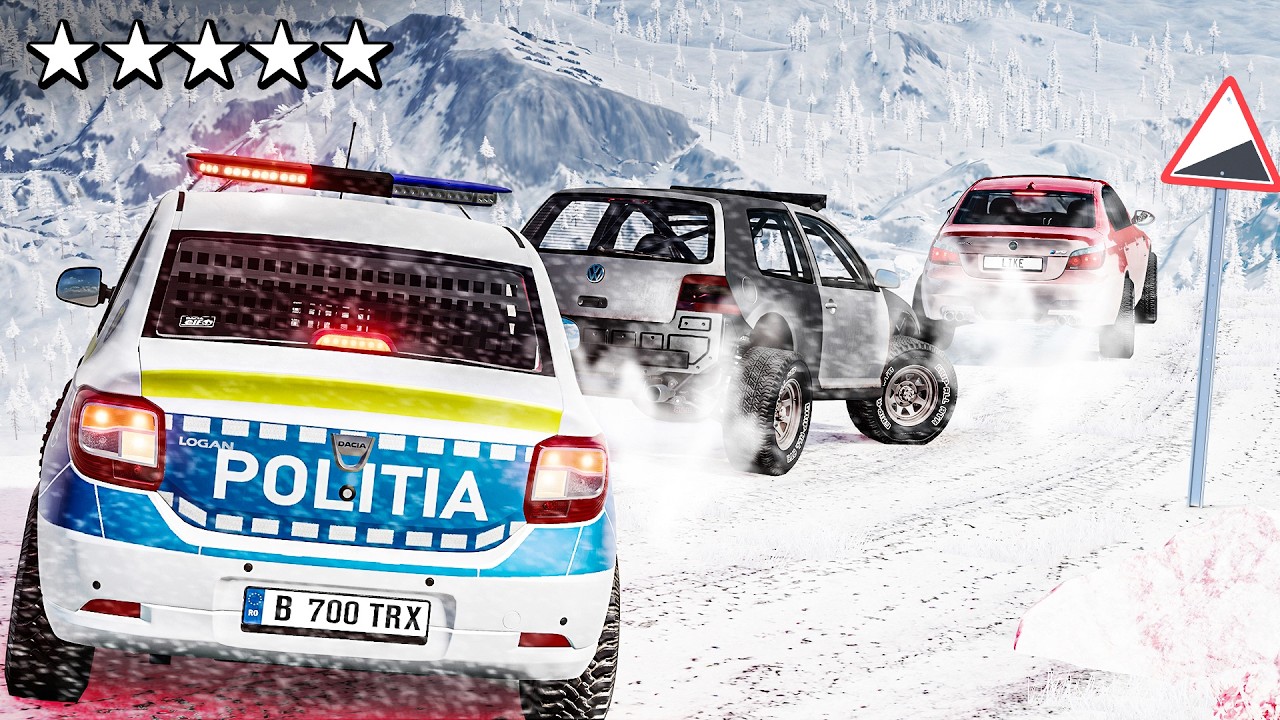 Politia VS BMW E60 si  GOLF 4 pe cel mai Periculos Drum