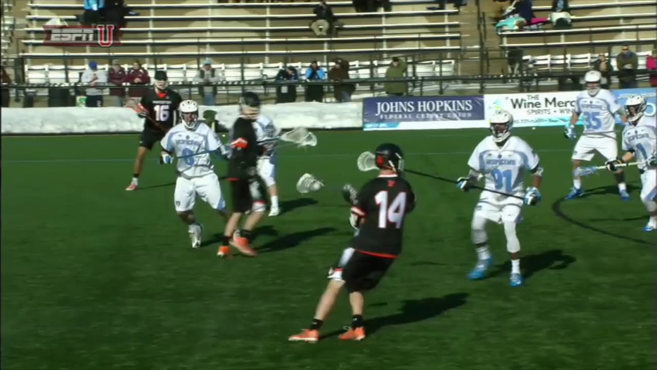 Princeton lefty 3 man wheel plays against Hopkins