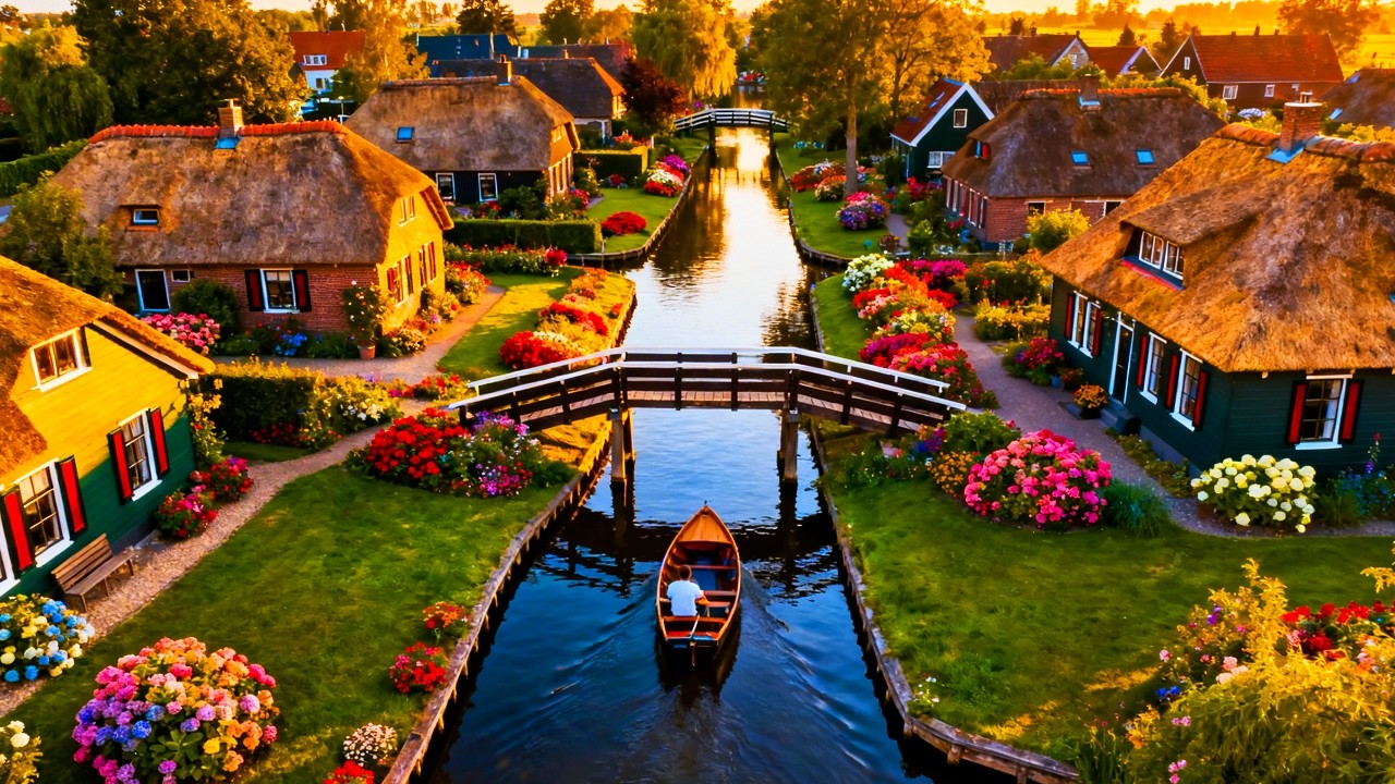 Com’è la Vita nel Villaggio Più Surreale dei Paesi Bassi: Giethoorn, Dove Non Esistono Strade