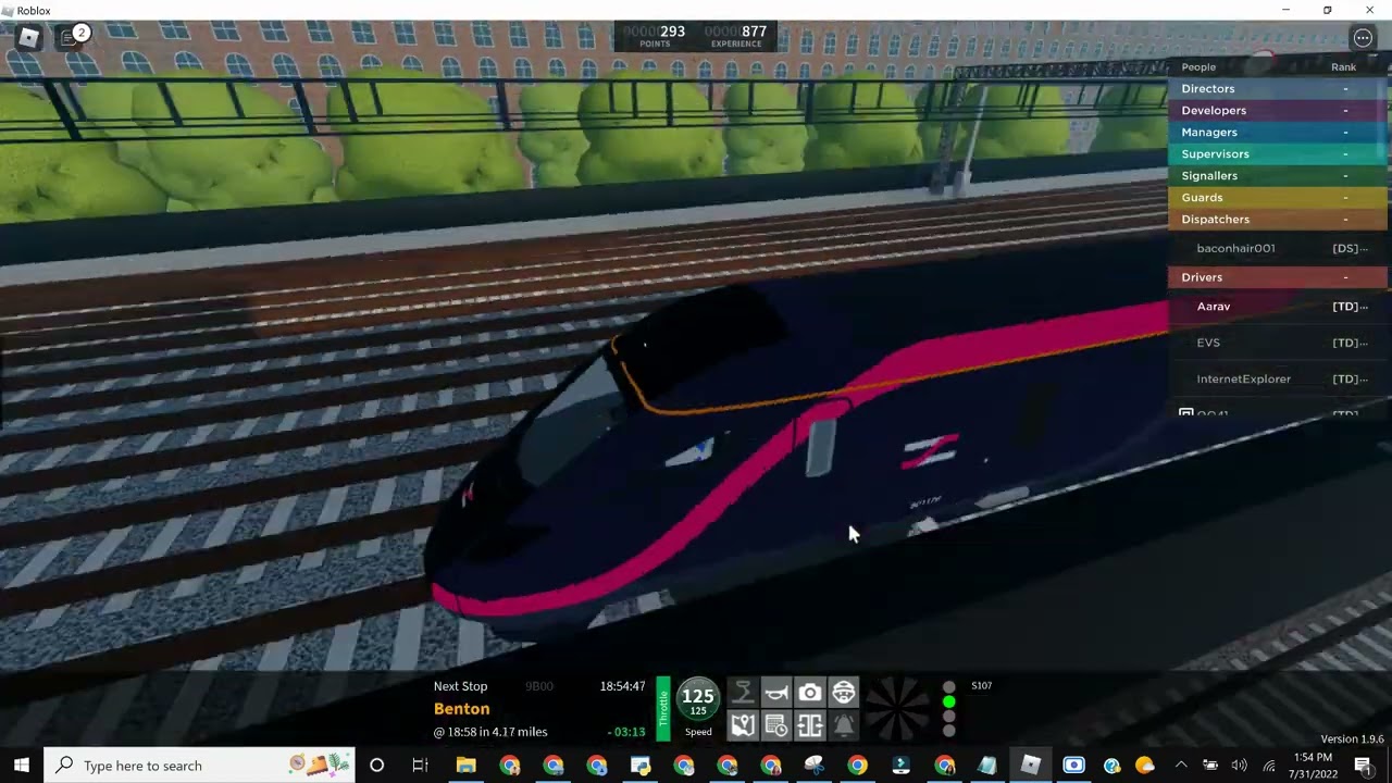 Roblox Stepford County Railway Stepford Express Class 801 Stepford Central to Benton (fast) V 1.9.6