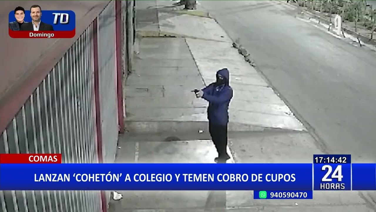 Centros educativos en la mira de la delincuencia: Lanzan “cohetón” en colegio de Comas