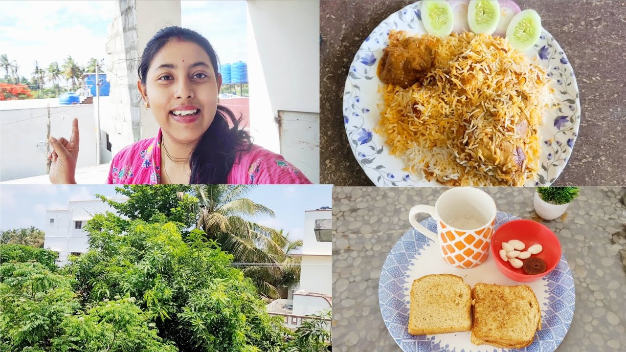 2nd trimester এ মা বানিয়ে খাওয়ালো আমার পছন্দের কলকাতা স্টাইল চিকেন বিরিয়ানি।। Pregnancy Vlog.....