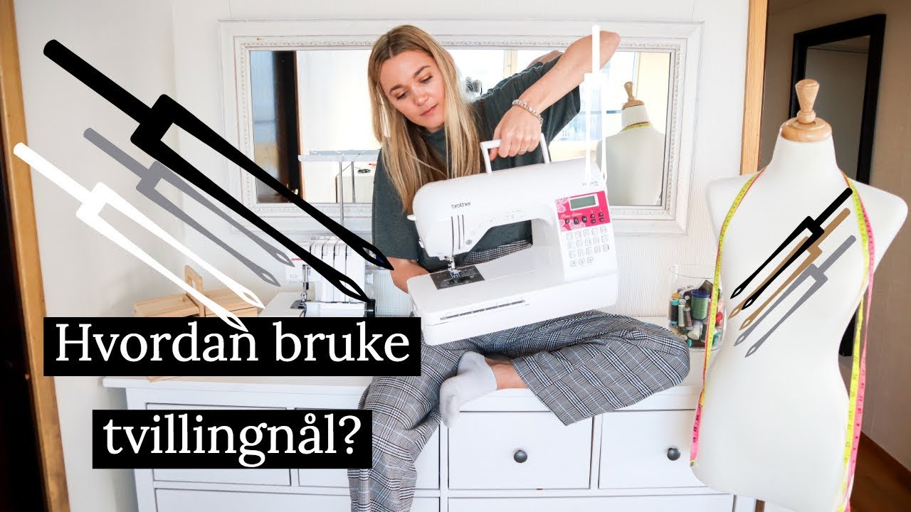 Hvordan bruke TVILLINGNÅL? (det er superenkelt) / How to use a twin needle