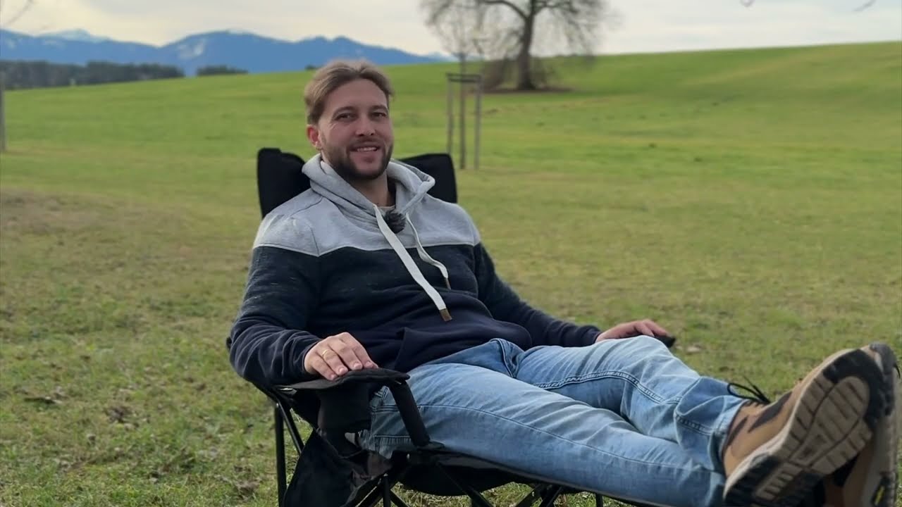 Testsieger 2in1 Campingstuhl & -liege von Faltbuddy mit XXL-Kühltasche!