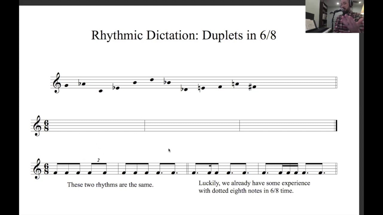 Rhythmic Dictation - Duplets in 6/8