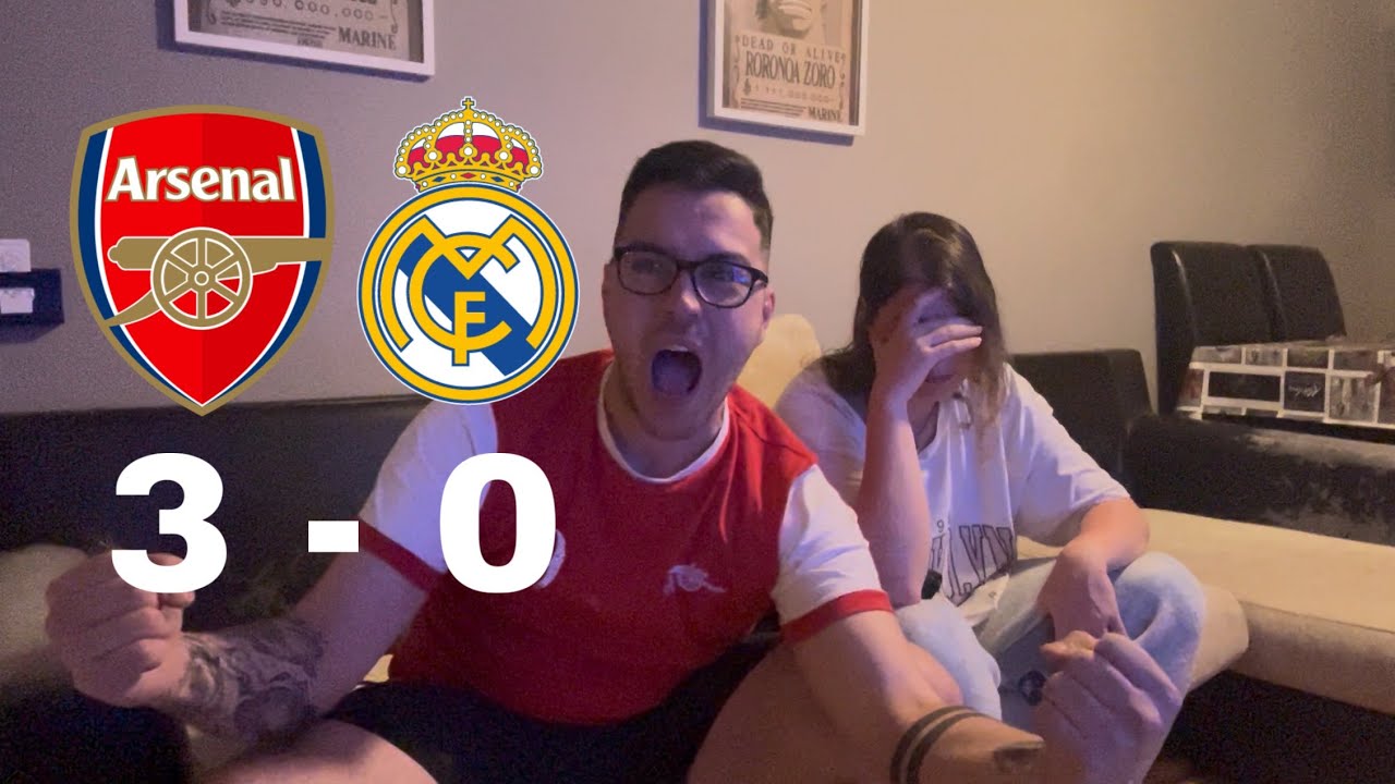 REACCIONES DE HINCHAS Arsenal vs Real Madrid 3-0
