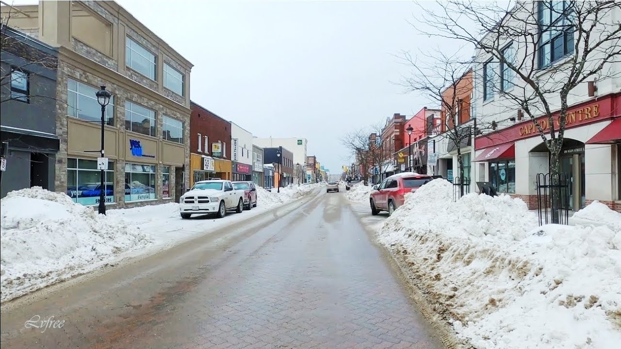 NORTH BAY Canada - Downtown Winter Walk