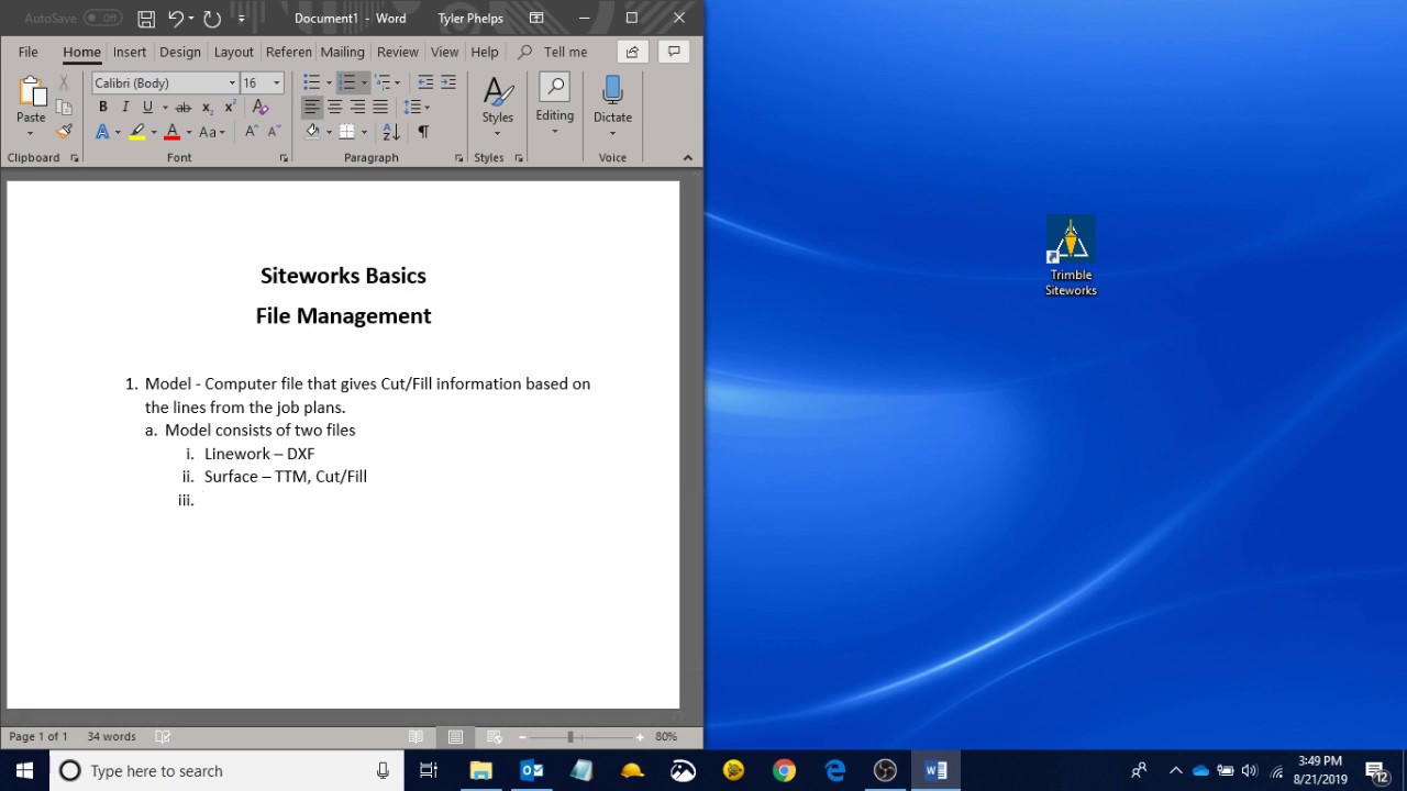 Creating a Project in Siteworks