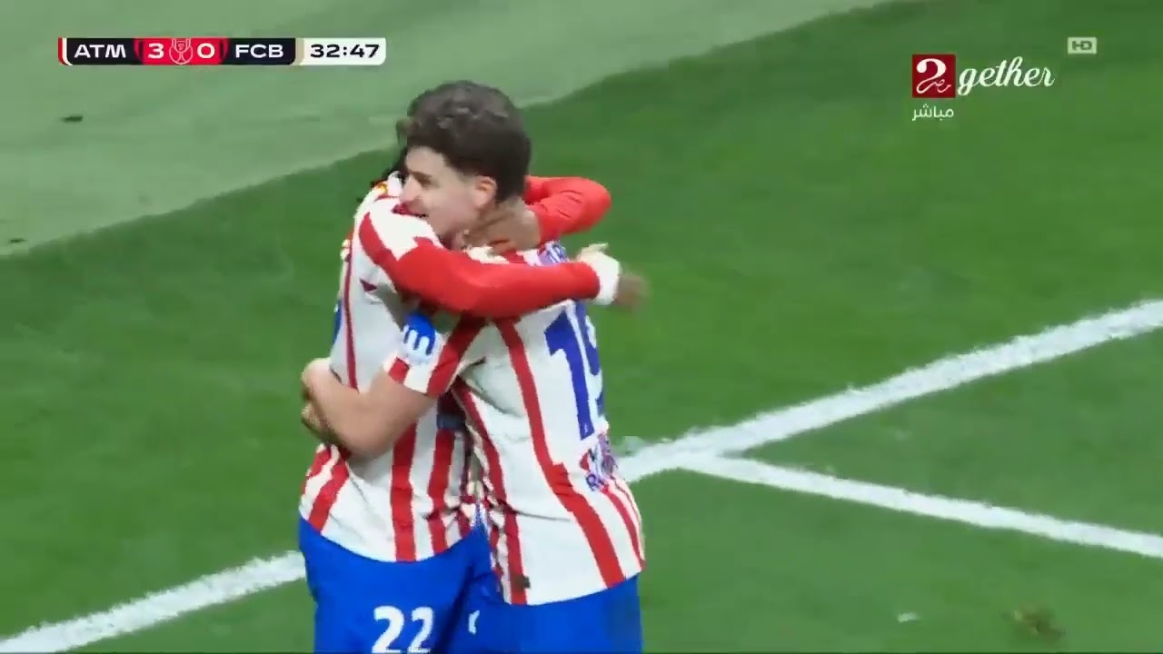  اهداف برشلونة واتليتكومدريد نصف نهائي كاس ملك