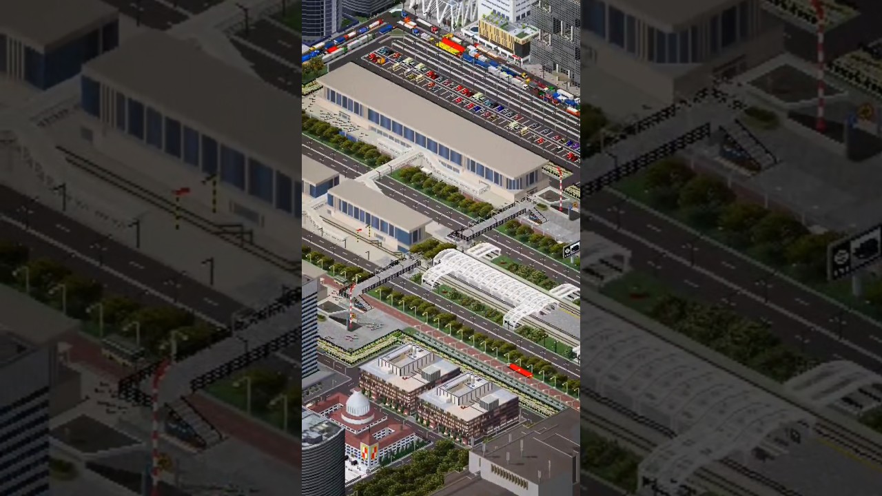 Modern Bullet Train Station ' Theotown #theotown #citybuilder