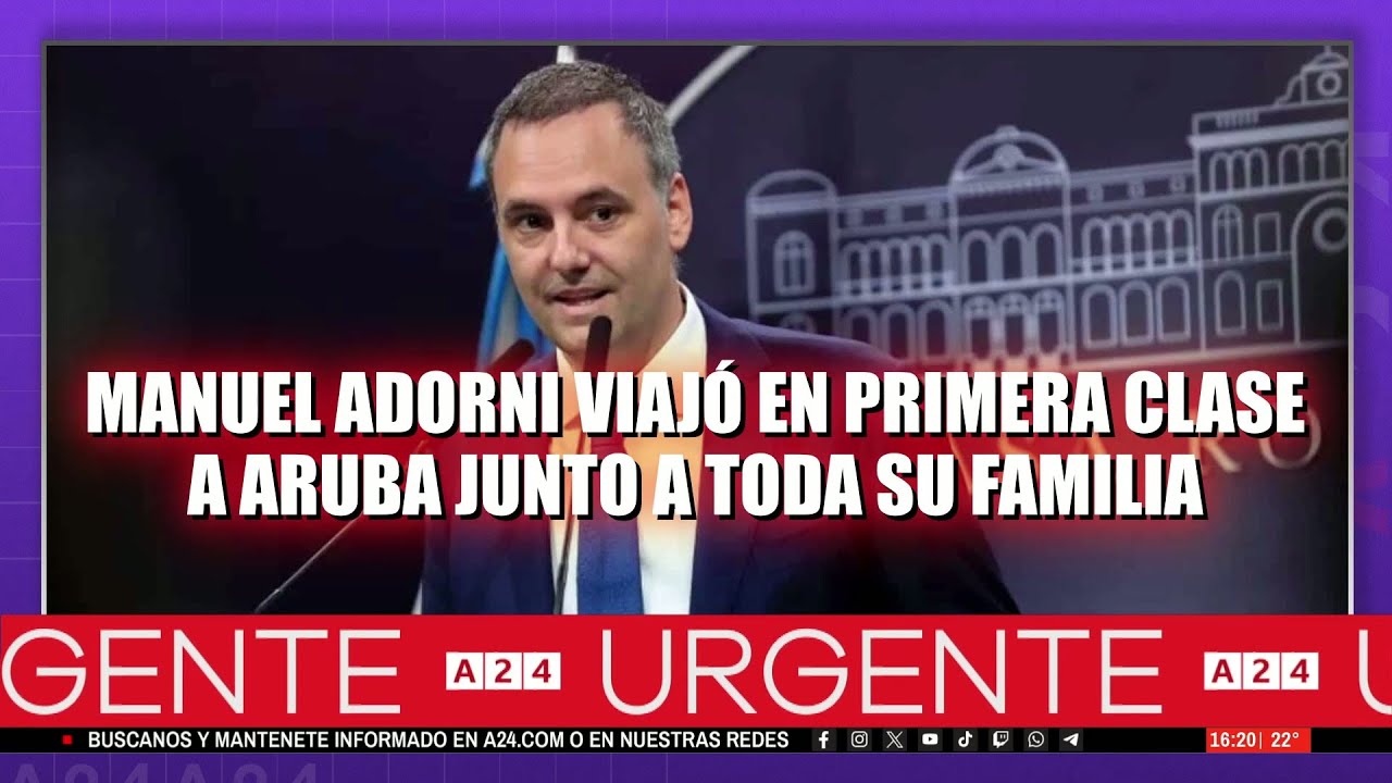 🔴 SE CONFIRM&Oacute;: MANUEL ADORNI VIAJ&Oacute; EN PRIMERA CLASE A ARUBA CON TODA SU FAMILIA