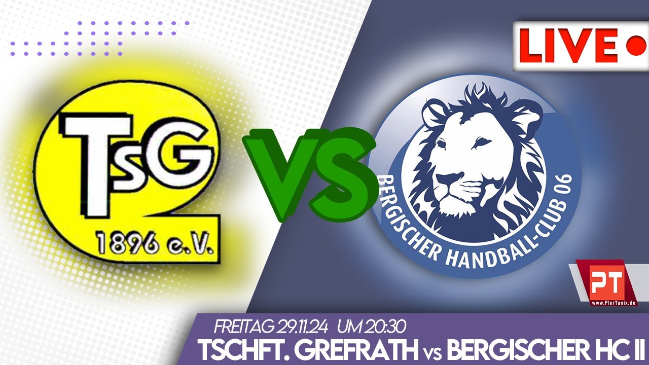 #LIVE: Freitag 20:30 #Handball Tschft. Grefrath gegen Bergischer HC II #BergischerHC #TschftGrefrath