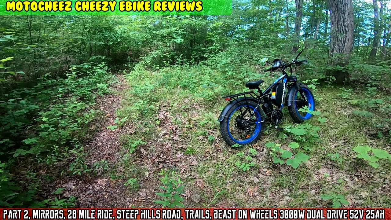 Part 2, 28 miles, Huge hills on / off road 38 mph BEAST on wheels 3000W dual hub, very inexpensive