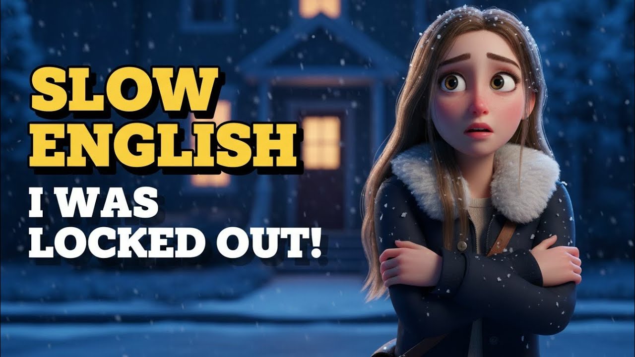 I Was Locked Outside in the Snow! | Slow English Listening
