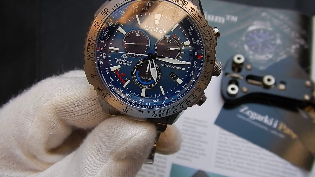 CITIZEN Promaster Sky Eco-Drive Radio Controlled Super Titanium - duży i 
