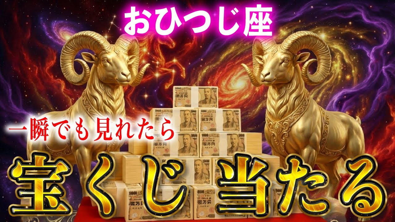 【牡羊座】一瞬でも再生できたら宝くじが当たります。必ず再生してください。【12星座占い】