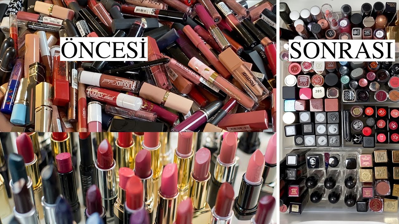 MAKYAJ KOLEKSiYONUMU TEMiZLiYORUM 💄💄 500 RUJ 😱