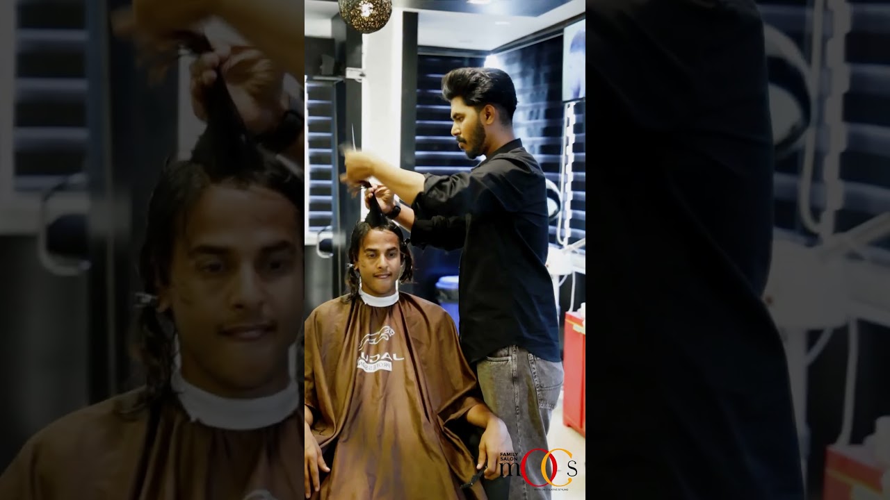 Fresh layers, flawless style!#hairstyle #mocs #parippally #salon #makeup #haircut #hair #haircare