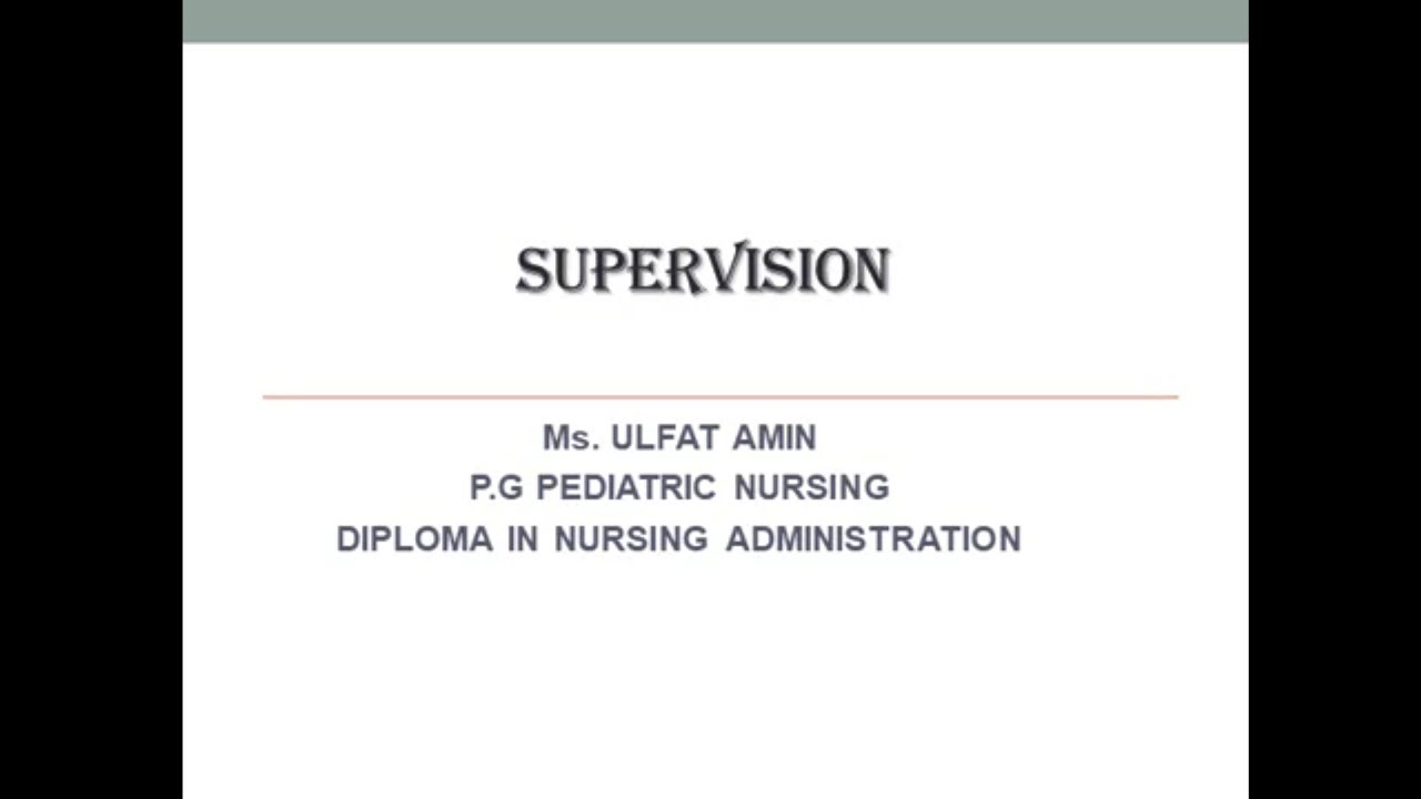 supervision