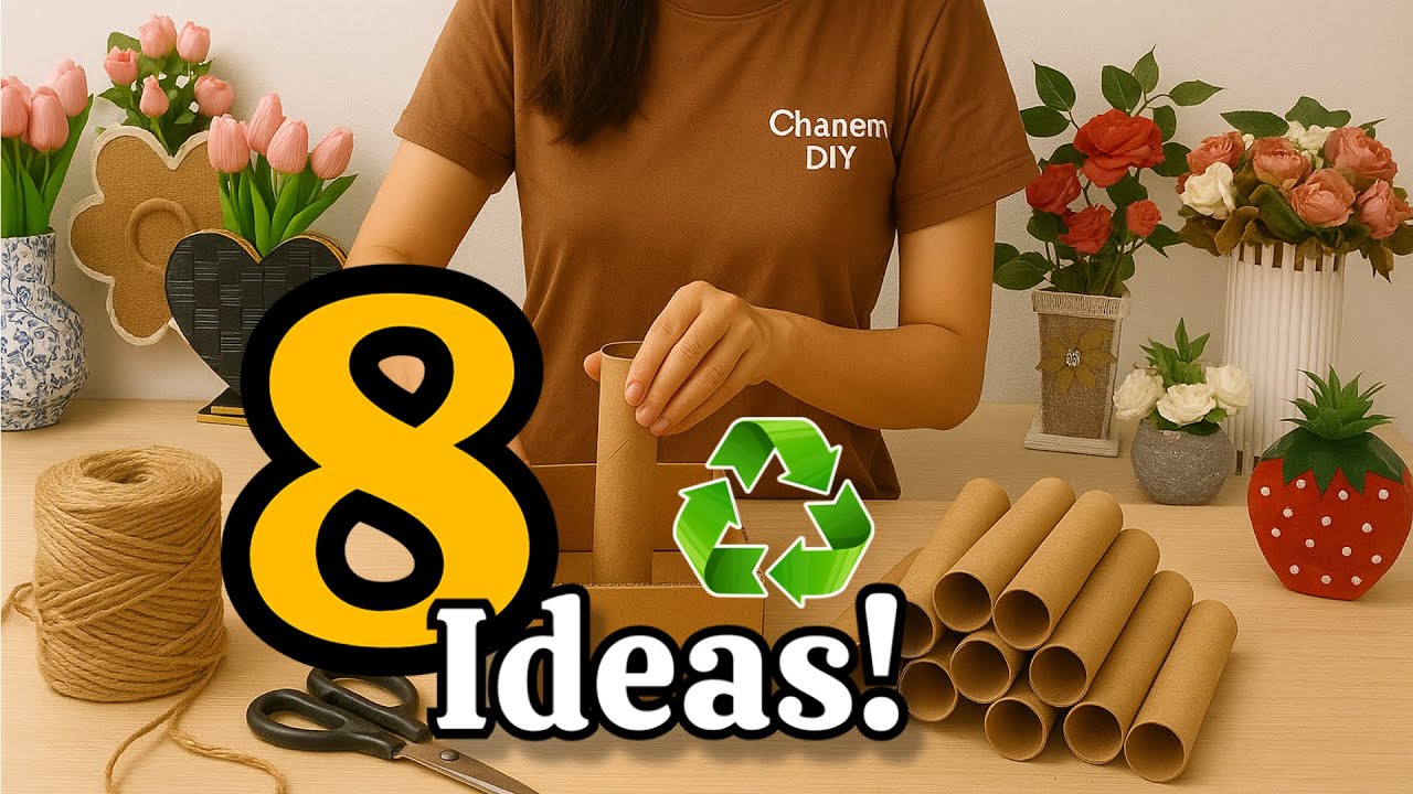 От отходов к чуду 😍♻️ 8 DIY ваз для цветов, в которые вы влюбитесь!