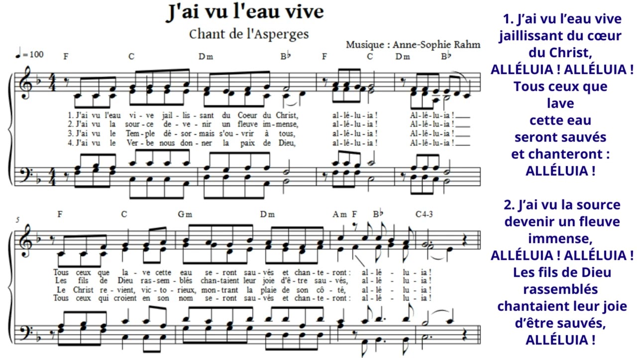 SOPRANO - J’AI VU L’EAU VIVE - RAHM