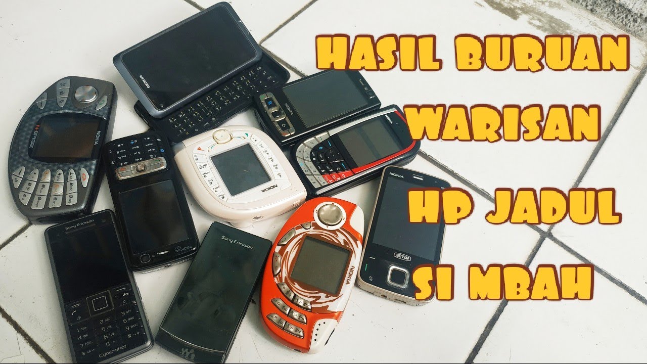 Hasil berburu hp jadul warisan si mbah. Dapat nokia jadul dan sony ericsson jadul