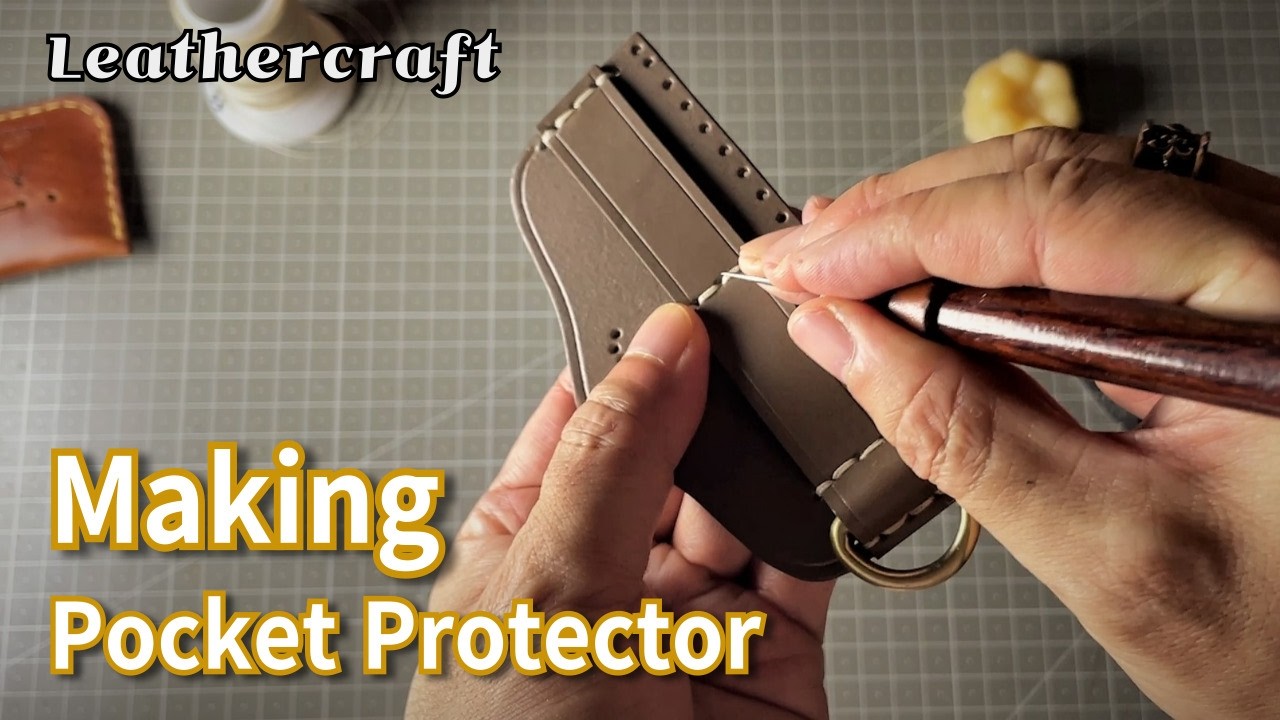 Leathercraft for Beginners: DIY Personalized Pocket Protector (Easy Leather Project)