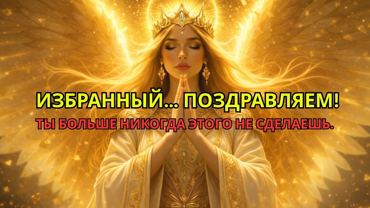 Избранный, тебе больше никогда не придется это переживать, потому что всё закончено.