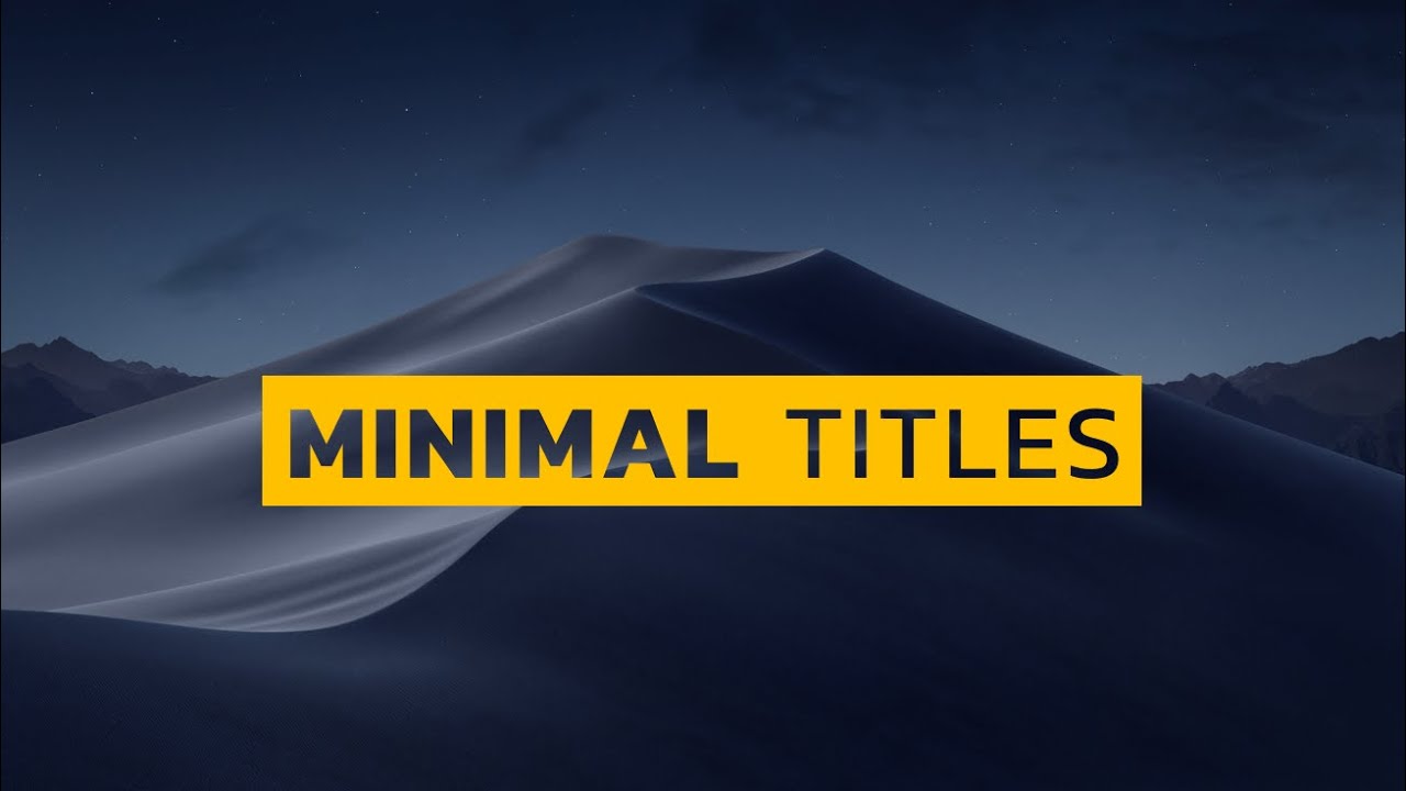 Minimalist Title Animation Using PowerPoint (1)