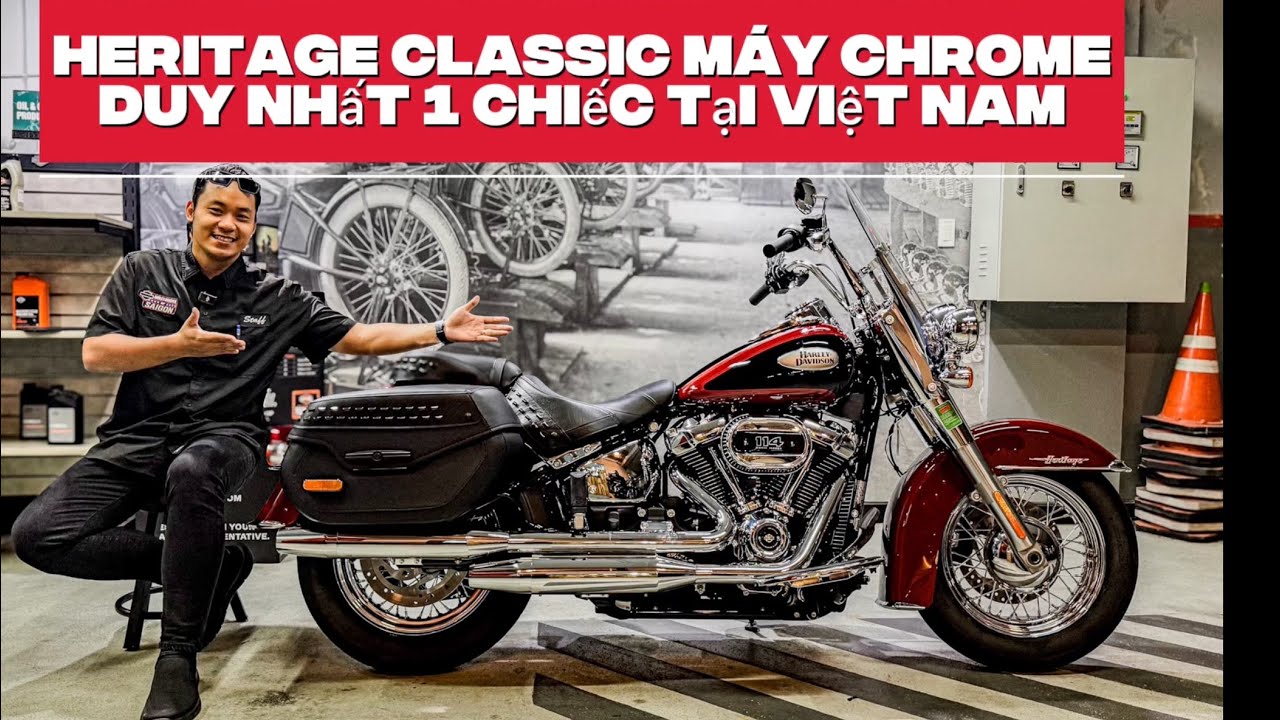 Harley-Davidson Heritage Classic Chrome DUY NHẤT HÀNG ĐỘC chỉ 1 chiếc tại VIỆT NAM| Siêu phẩm Đỏ Đen