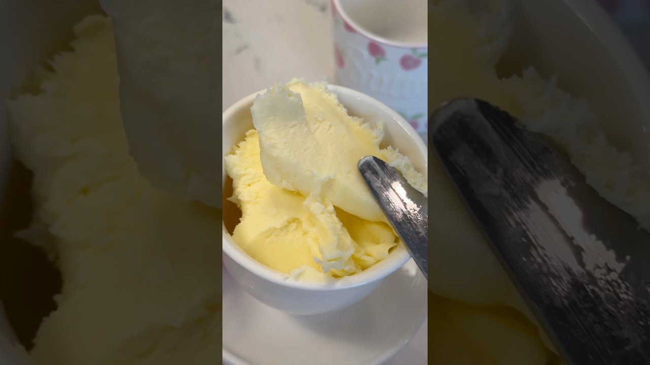 How to make butter at home! 🧈 #homemade #butter #Recipe #cooking #asmr #instafood #restock
