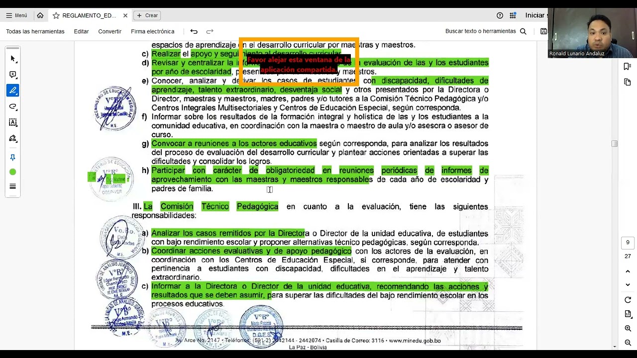 NUEVO REGLAMENTO DE EVALUACIÓN 2024