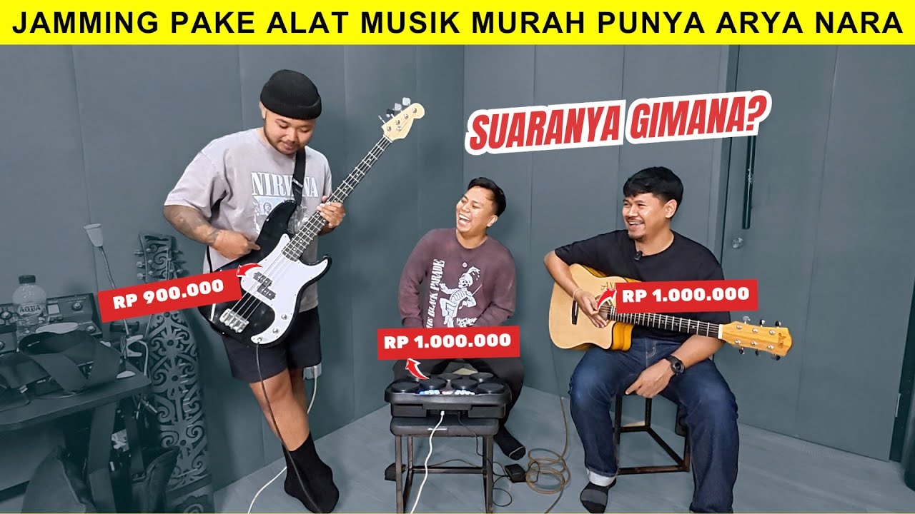 JAMMING PAKE ALAT MUSIK MURAH DI STUDIO @Arya Nara NGAJAK ADEAVERY