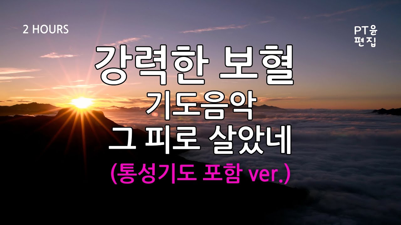 통성기도 포함 버전/ 보혈찬양 기도음악 2시간/ 주의 피(시와 그림)