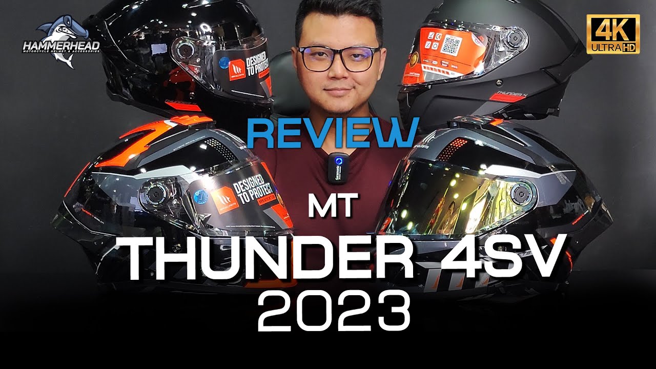 รีวิว หมวกกันน็อค MT Thunder 4 SV ที่มีดีเกินค่าตัว มาพร้อม ECE 22.06