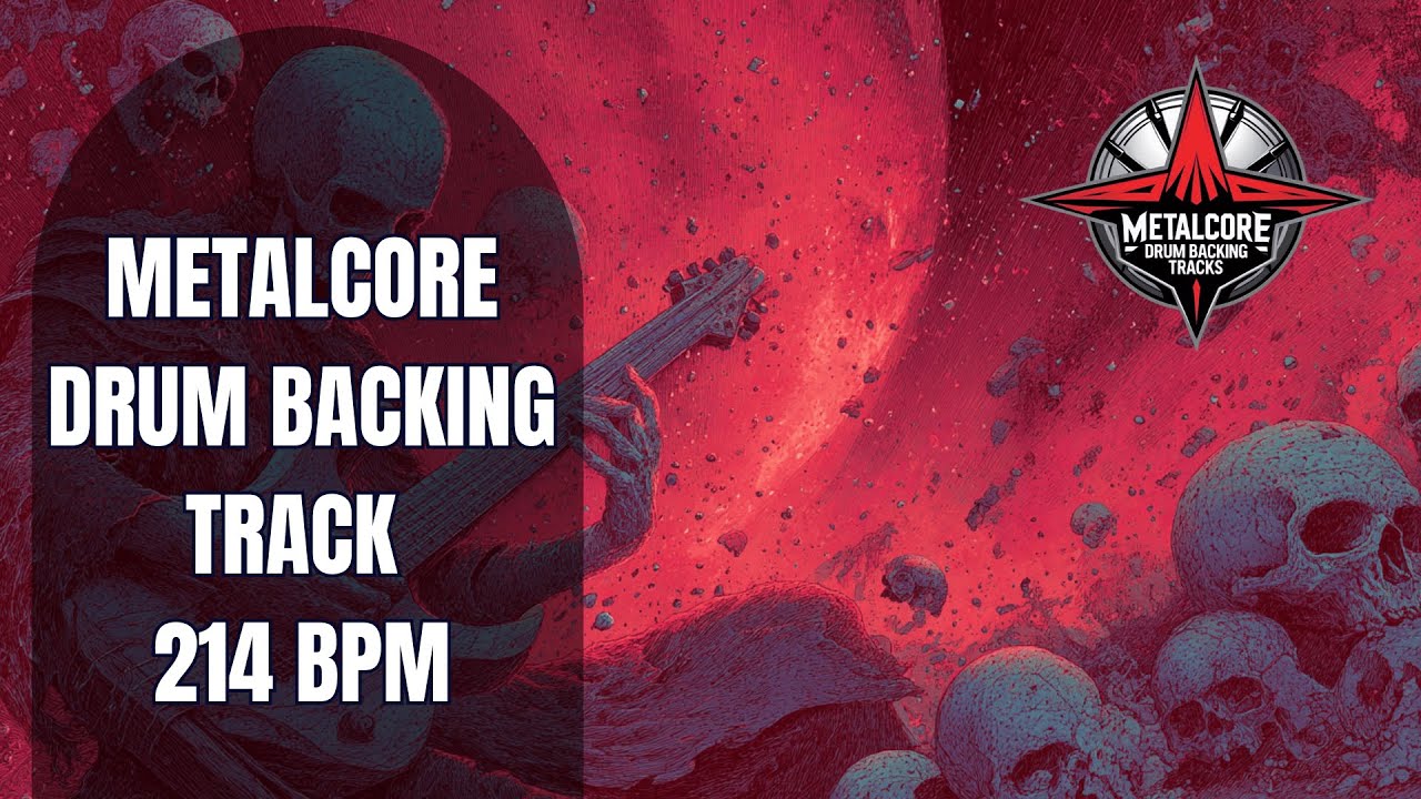Metalcore Drum Backing Track 214 BPM | Extreme Speed | Royalty Free Drum Loop