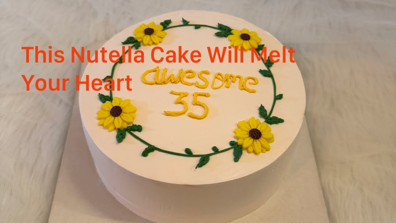 How to make Nutella Chocolate Cake at home with beautiful decorations | Easy and Simple Design 
