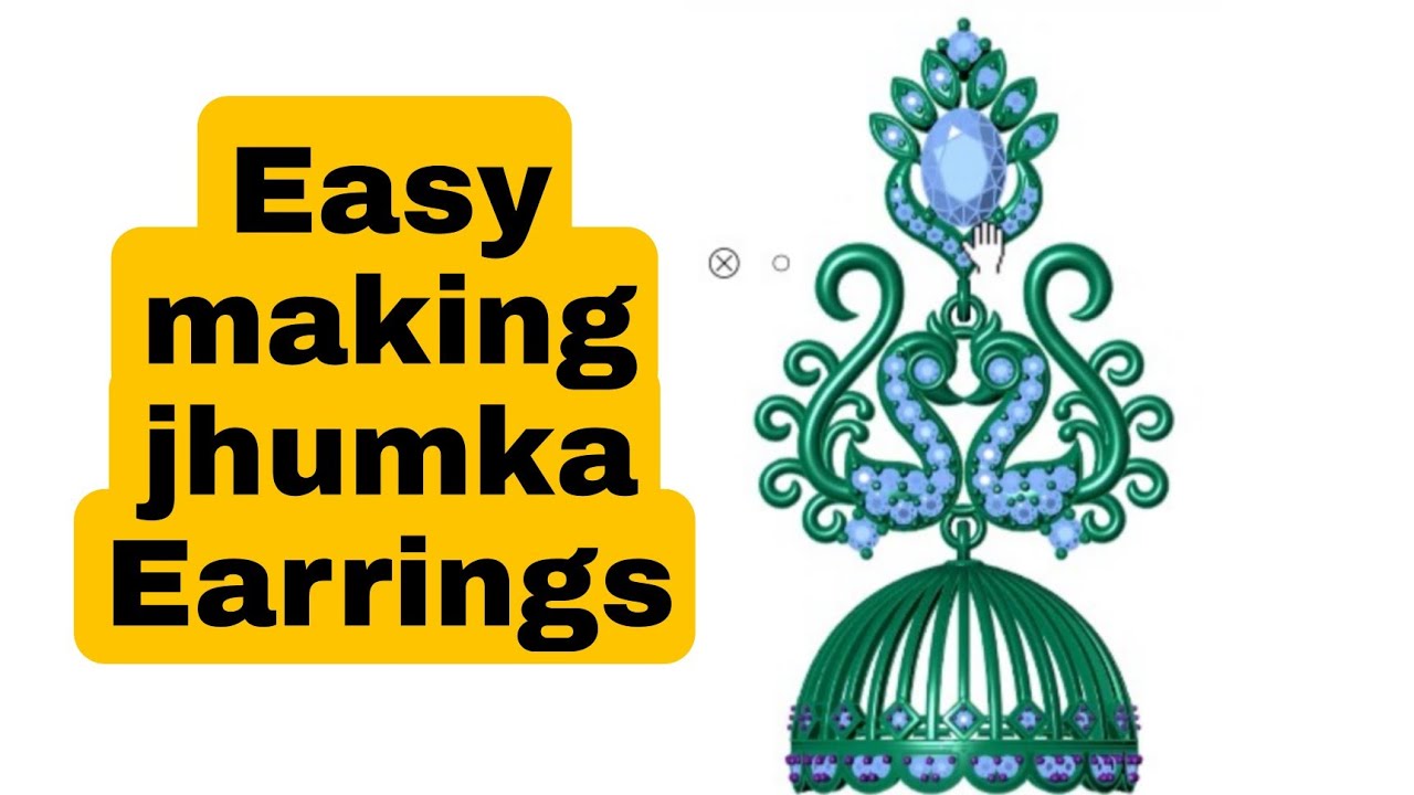Earring easy process#matrix 9#jhumka earring#matrix 9#cad jewelry #tutotial/02