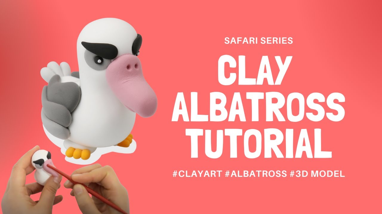 Arctic Animals #2 : How to Make an Albatross in Air-Dry Clay | Cute & Simple ClayFingers Tutorial
